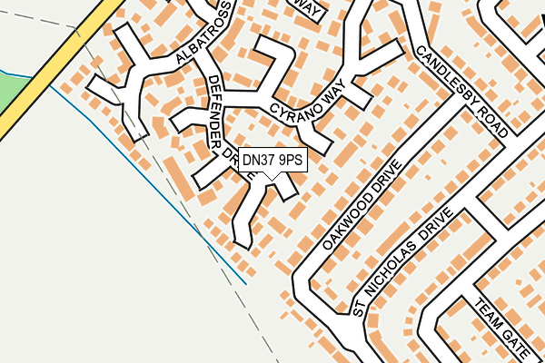 DN37 9PS map - OS OpenMap – Local (Ordnance Survey)