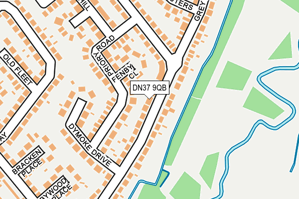 DN37 9QB map - OS OpenMap – Local (Ordnance Survey)
