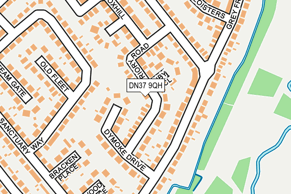 DN37 9QH map - OS OpenMap – Local (Ordnance Survey)