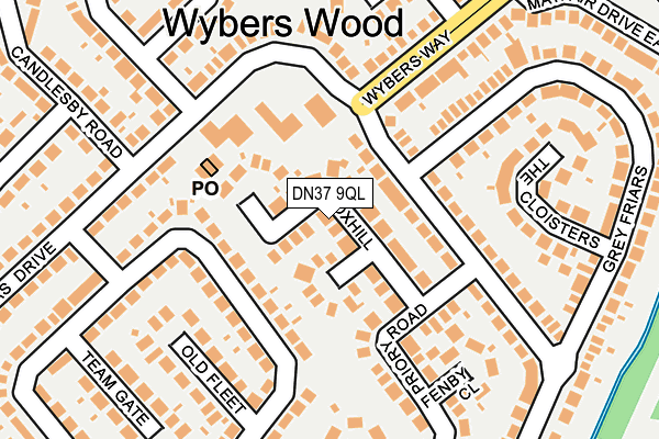 DN37 9QL map - OS OpenMap – Local (Ordnance Survey)