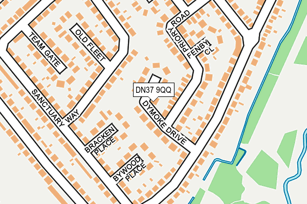 DN37 9QQ map - OS OpenMap – Local (Ordnance Survey)