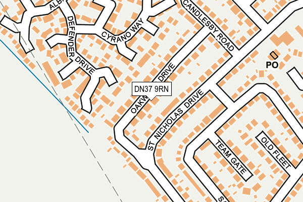 DN37 9RN map - OS OpenMap – Local (Ordnance Survey)
