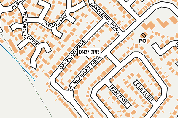DN37 9RR map - OS OpenMap – Local (Ordnance Survey)
