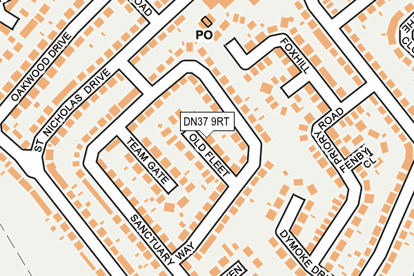 DN37 9RT map - OS OpenMap – Local (Ordnance Survey)