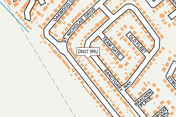 DN37 9RU map - OS OpenMap – Local (Ordnance Survey)