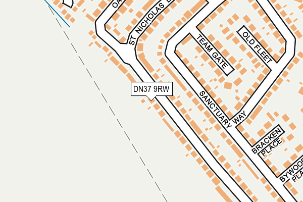 DN37 9RW map - OS OpenMap – Local (Ordnance Survey)