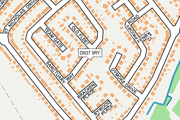 DN37 9RY map - OS OpenMap – Local (Ordnance Survey)
