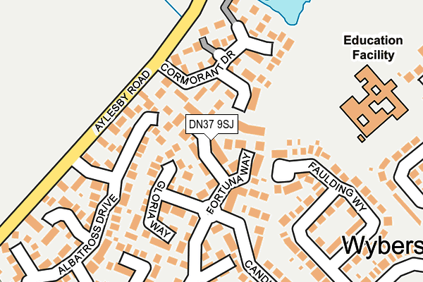 DN37 9SJ map - OS OpenMap – Local (Ordnance Survey)
