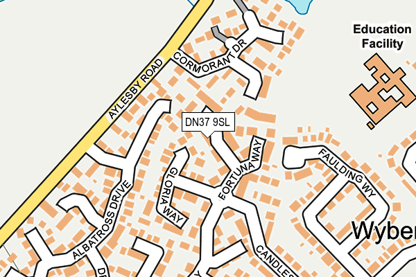 DN37 9SL map - OS OpenMap – Local (Ordnance Survey)