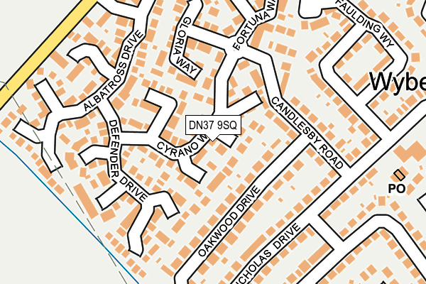 DN37 9SQ map - OS OpenMap – Local (Ordnance Survey)