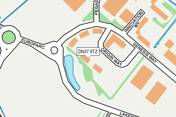 DN37 9TZ map - OS OpenMap – Local (Ordnance Survey)