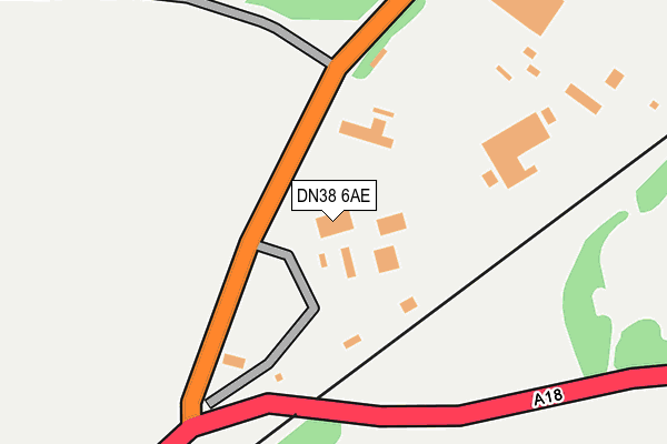 DN38 6AE map - OS OpenMap – Local (Ordnance Survey)