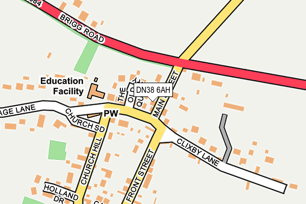 DN38 6AH map - OS OpenMap – Local (Ordnance Survey)