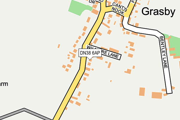 DN38 6AP map - OS OpenMap – Local (Ordnance Survey)