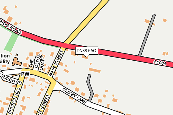 DN38 6AQ map - OS OpenMap – Local (Ordnance Survey)