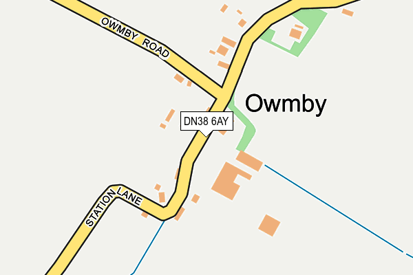 DN38 6AY map - OS OpenMap – Local (Ordnance Survey)