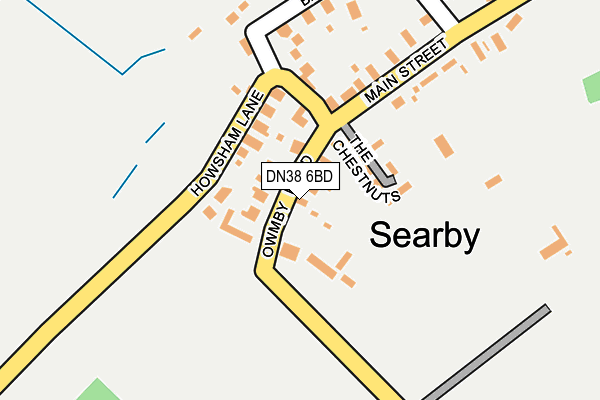 DN38 6BD map - OS OpenMap – Local (Ordnance Survey)