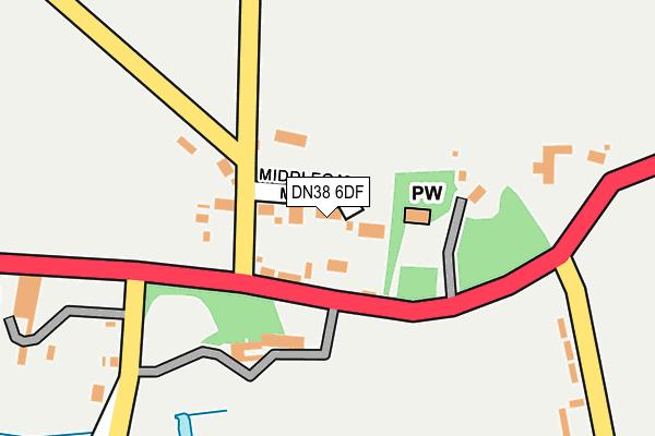 DN38 6DF map - OS OpenMap – Local (Ordnance Survey)