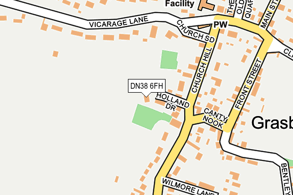 DN38 6FH map - OS OpenMap – Local (Ordnance Survey)
