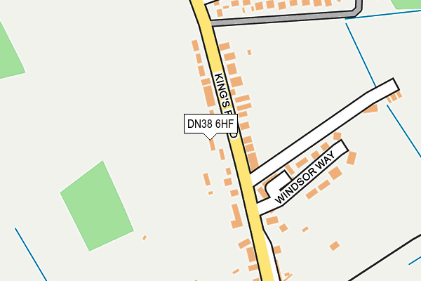 DN38 6HF map - OS OpenMap – Local (Ordnance Survey)