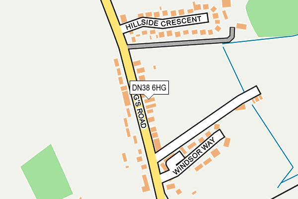 DN38 6HG map - OS OpenMap – Local (Ordnance Survey)