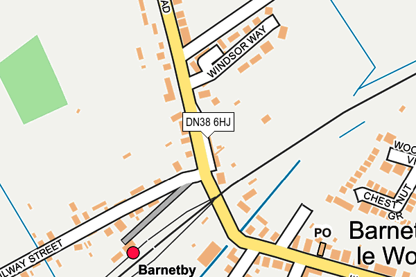 DN38 6HJ map - OS OpenMap – Local (Ordnance Survey)