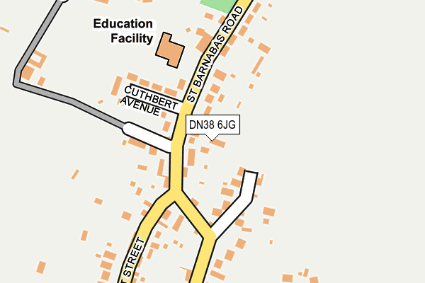 DN38 6JG map - OS OpenMap – Local (Ordnance Survey)