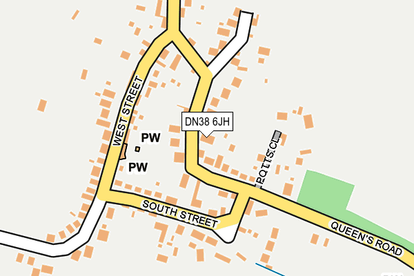 DN38 6JH map - OS OpenMap – Local (Ordnance Survey)
