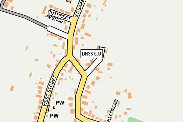 DN38 6JJ map - OS OpenMap – Local (Ordnance Survey)