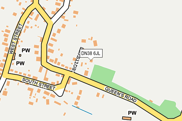 DN38 6JL map - OS OpenMap – Local (Ordnance Survey)