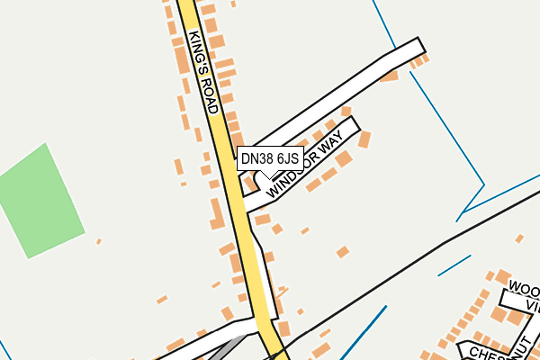 DN38 6JS map - OS OpenMap – Local (Ordnance Survey)