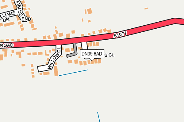 DN39 6AD map - OS OpenMap – Local (Ordnance Survey)