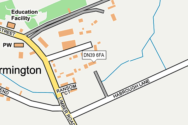 DN39 6FA map - OS OpenMap – Local (Ordnance Survey)