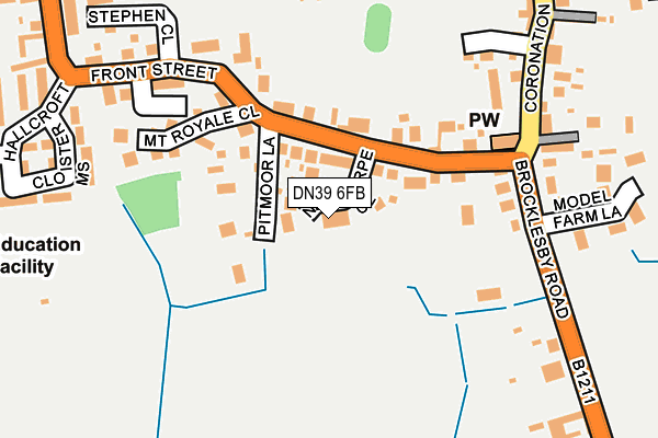 DN39 6FB map - OS OpenMap – Local (Ordnance Survey)