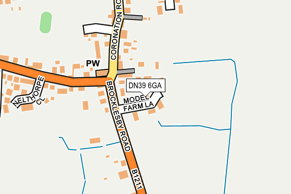 DN39 6GA map - OS OpenMap – Local (Ordnance Survey)