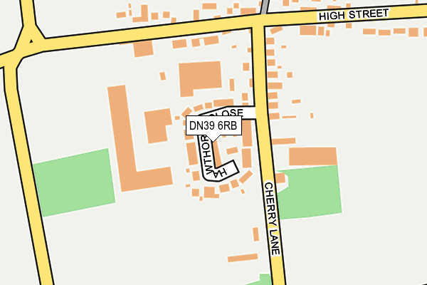 DN39 6RB map - OS OpenMap – Local (Ordnance Survey)