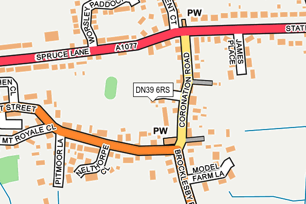 DN39 6RS map - OS OpenMap – Local (Ordnance Survey)