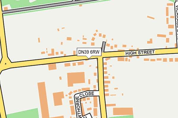DN39 6RW map - OS OpenMap – Local (Ordnance Survey)