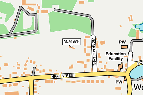DN39 6SH map - OS OpenMap – Local (Ordnance Survey)