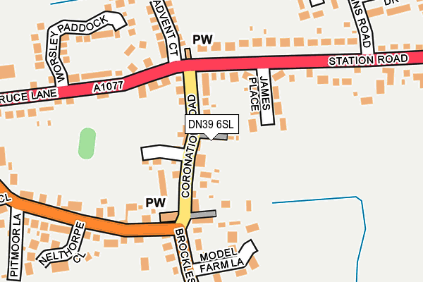 DN39 6SL map - OS OpenMap – Local (Ordnance Survey)