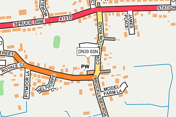 DN39 6SN map - OS OpenMap – Local (Ordnance Survey)