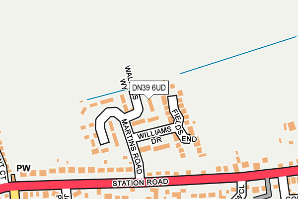 DN39 6UD map - OS OpenMap – Local (Ordnance Survey)