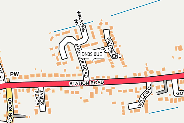 DN39 6UE map - OS OpenMap – Local (Ordnance Survey)