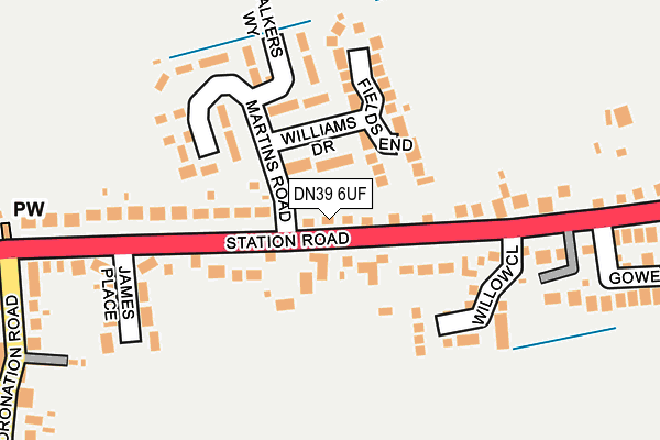 DN39 6UF map - OS OpenMap – Local (Ordnance Survey)