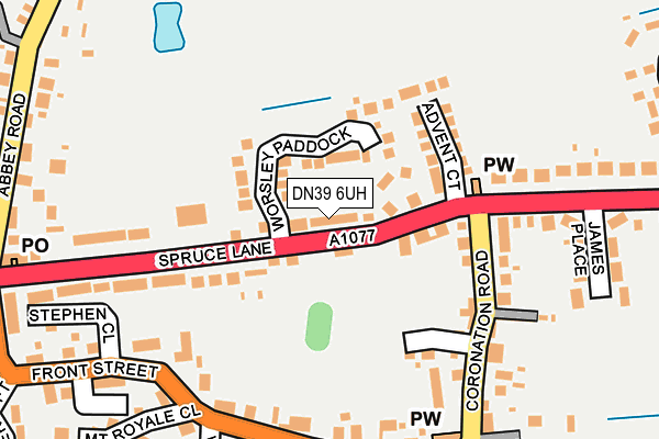 DN39 6UH map - OS OpenMap – Local (Ordnance Survey)