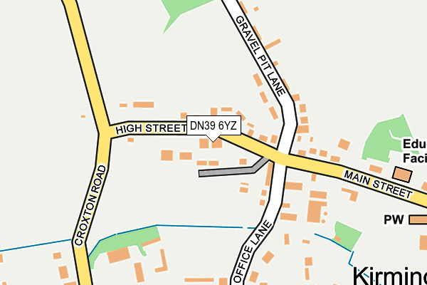 DN39 6YZ map - OS OpenMap – Local (Ordnance Survey)
