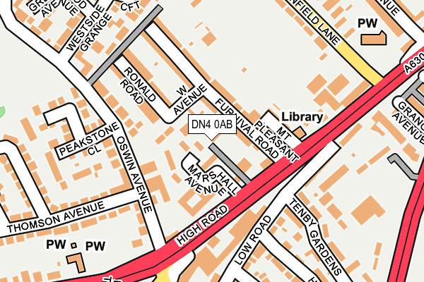 DN4 0AB map - OS OpenMap – Local (Ordnance Survey)