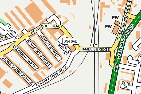 DN4 0AD map - OS OpenMap – Local (Ordnance Survey)