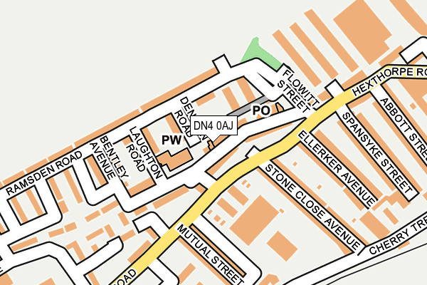DN4 0AJ map - OS OpenMap – Local (Ordnance Survey)