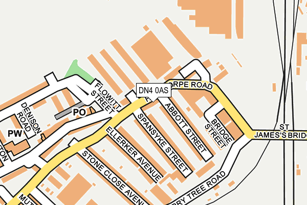 DN4 0AS map - OS OpenMap – Local (Ordnance Survey)